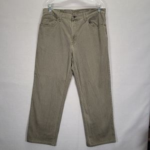 Vintage LL Bean Jeans Mens Sz 36x29  Actual 35X 29 Straight Leg  Green Faded 90s